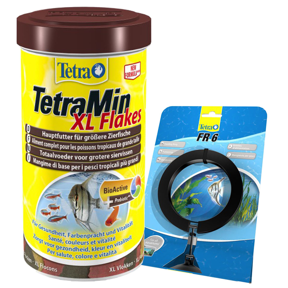 TetraMin XL-Flocken 1000ml + Tetra FR 6 Futtering