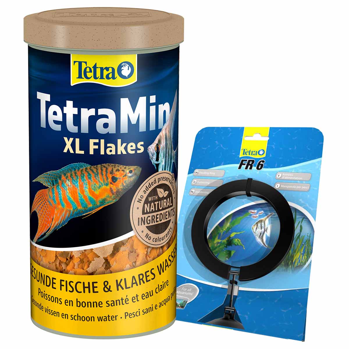 TetraMin XL-Flocken 1000ml + Tetra FR 6 Futtering