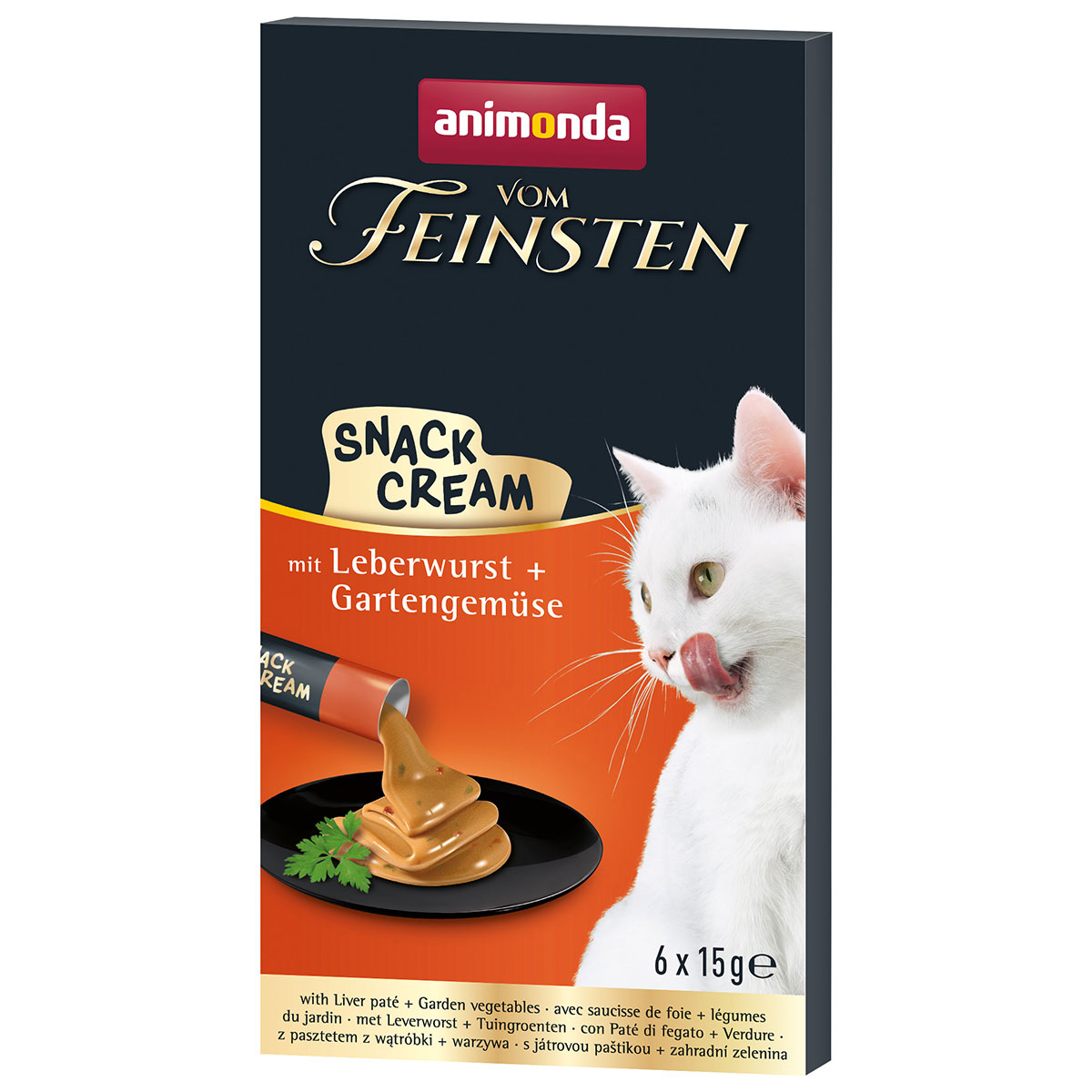 animonda vom Feinsten Snack Cream Leberwurst + Gartengemüse