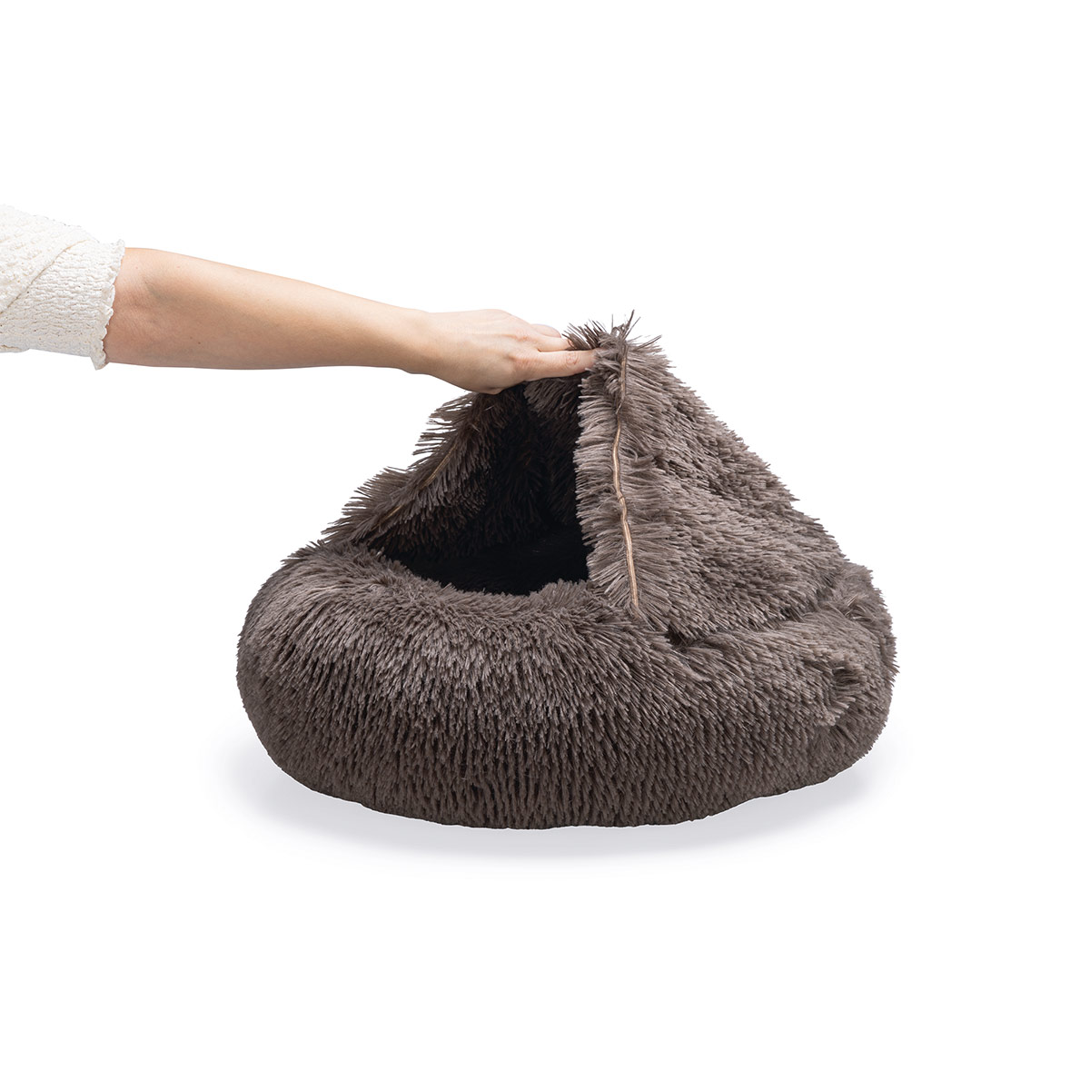 Beeztees Yala Hundebett Braun Plüsch