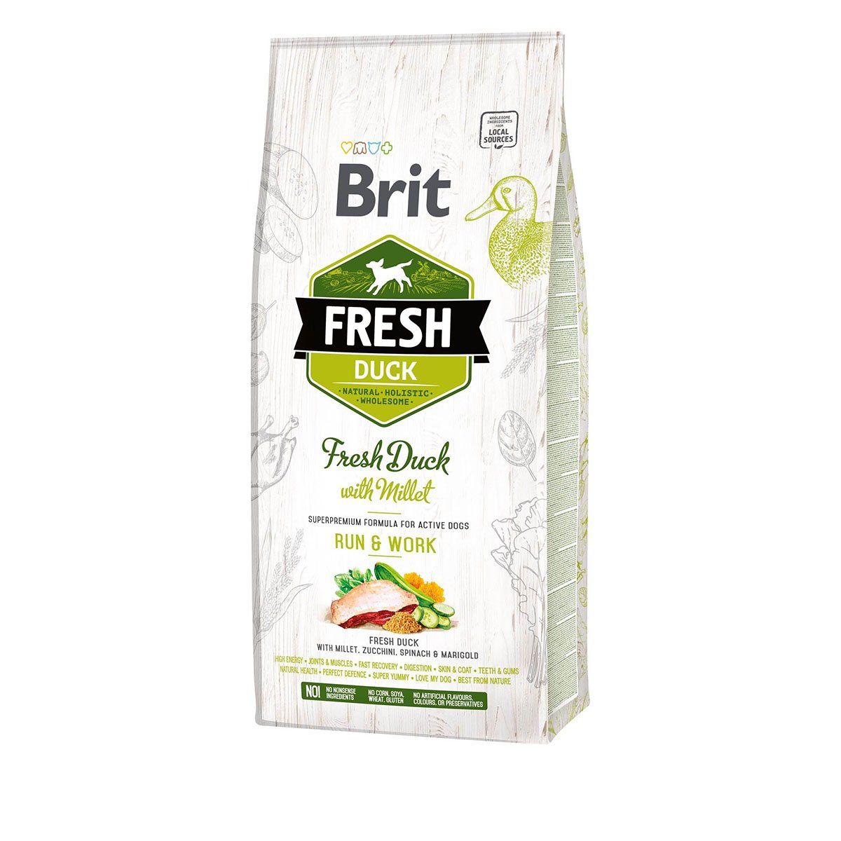 Brit Fresh Dog - Active dogs - Duck - Run &amp; Work