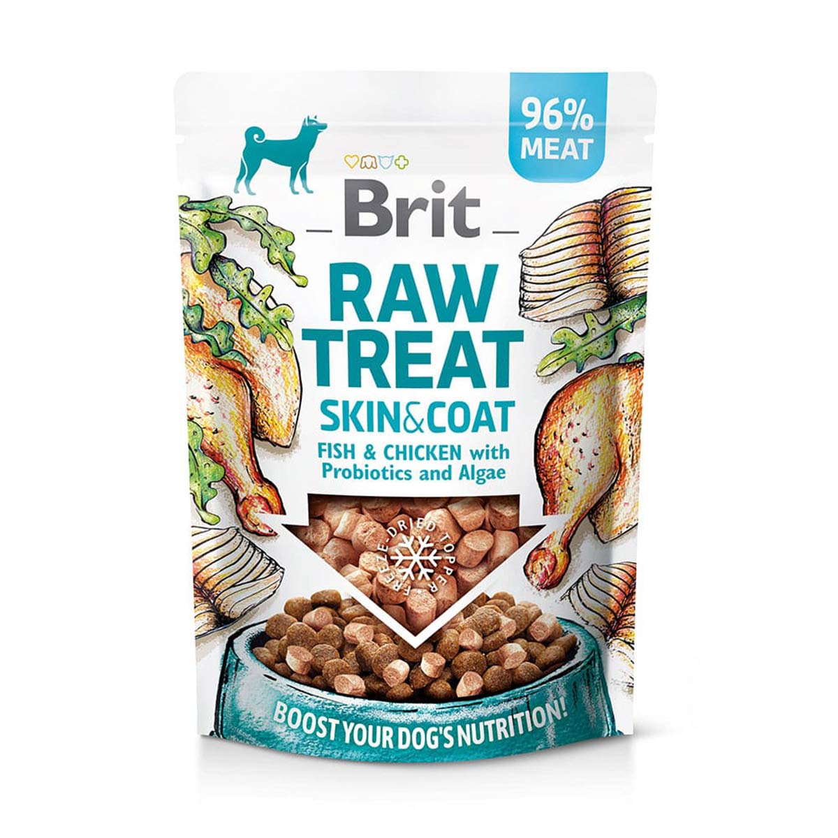 Brit Raw Treat Fish &amp; Chicken Skin &amp; Coat 40g