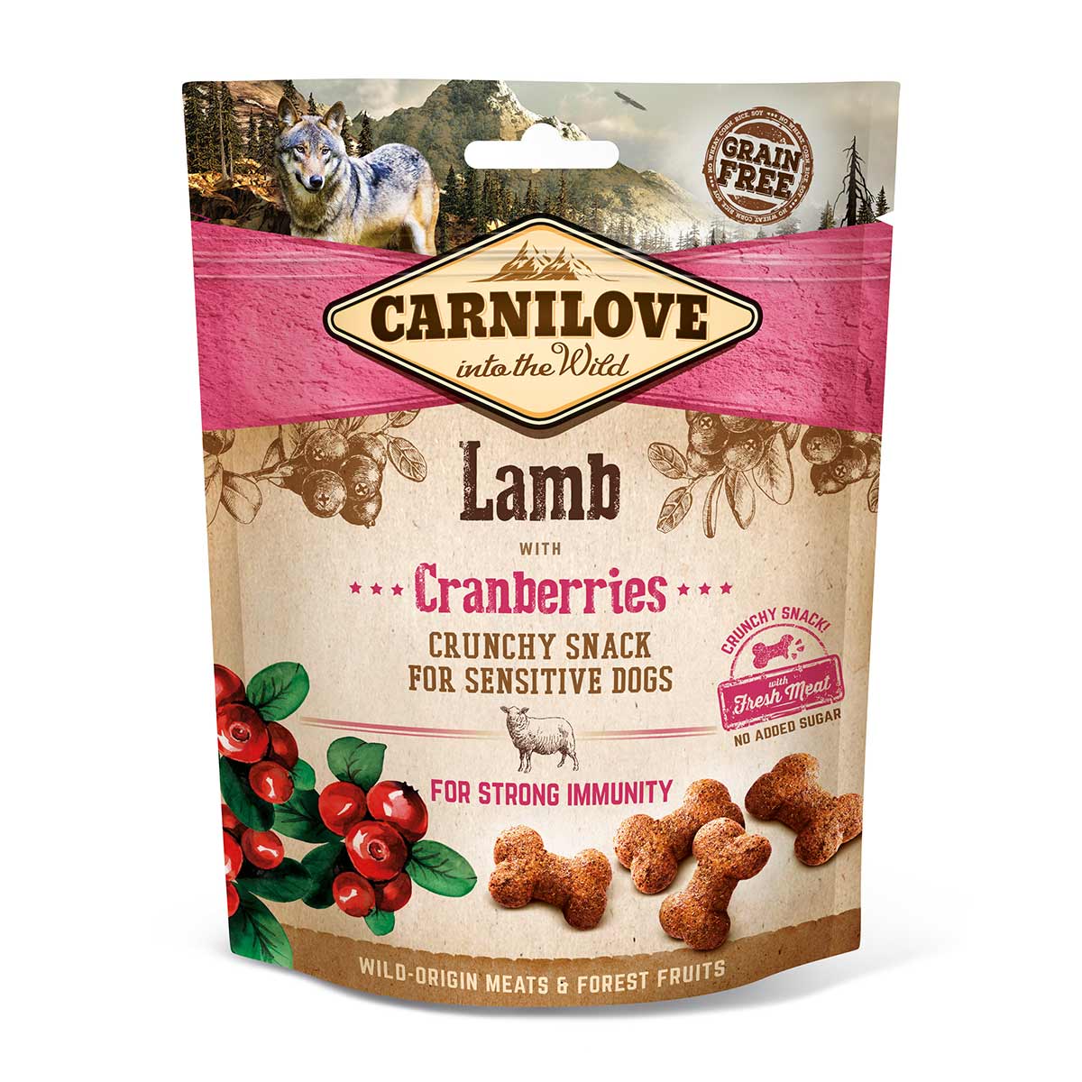 Carnilove Dog - Crunchy Snack - Lamb with Cranberries 200g