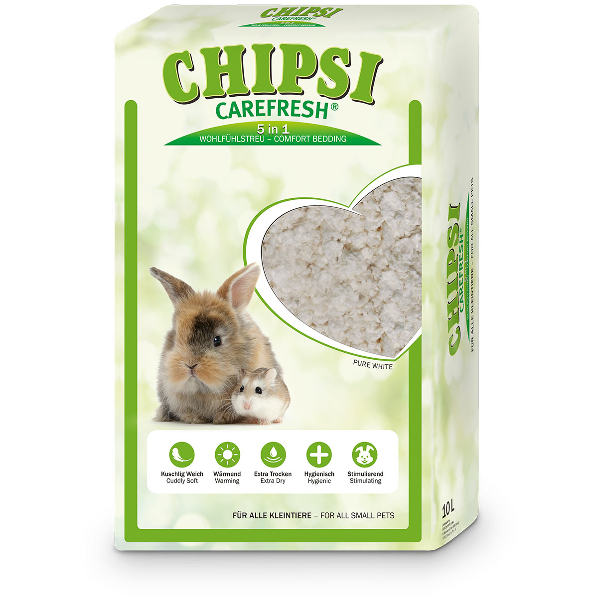 Chipsi Kleintiereinstreu Carefresh Pure White 10l