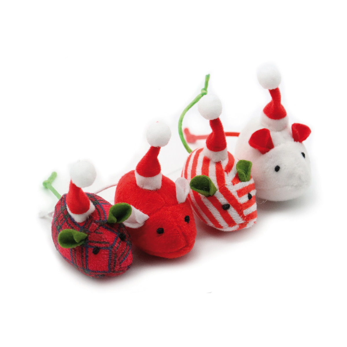 Croci XMAS Katzenspielzeug 4er Set Mäuse 10cm