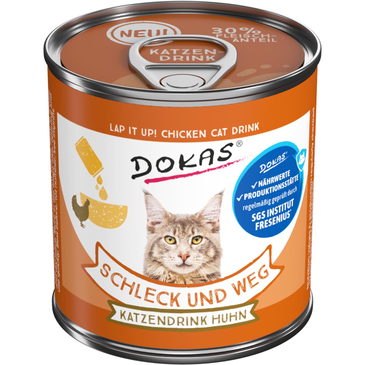 Dokas Schleck und weg Katzendrink Huhn