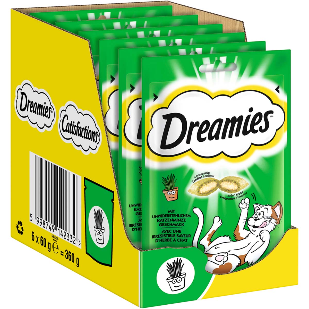 DREAMIES™ Portionsbeutel mit Katzenminze Geschmack