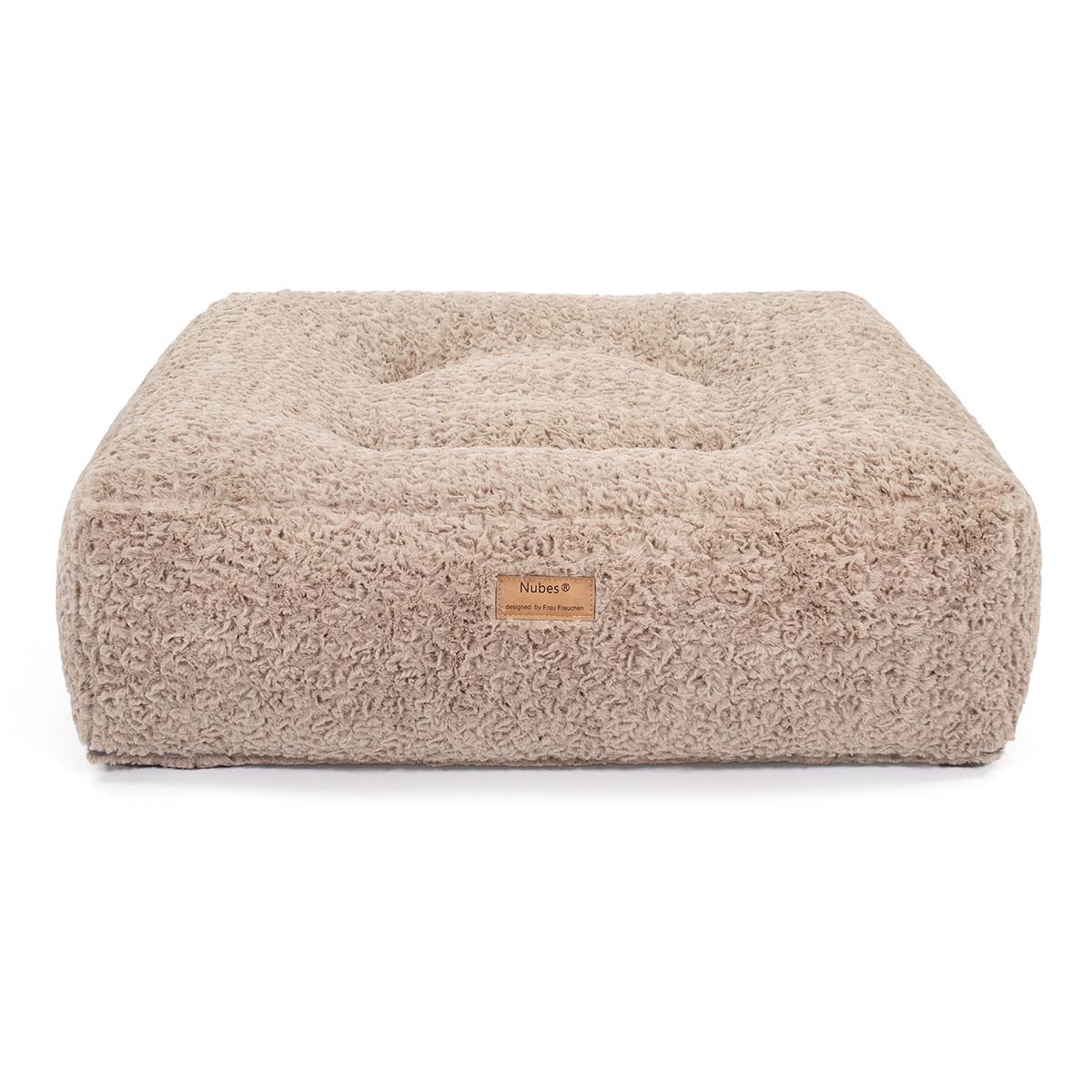 Frau Frauchen Hundebett Nubes® Curly Sand