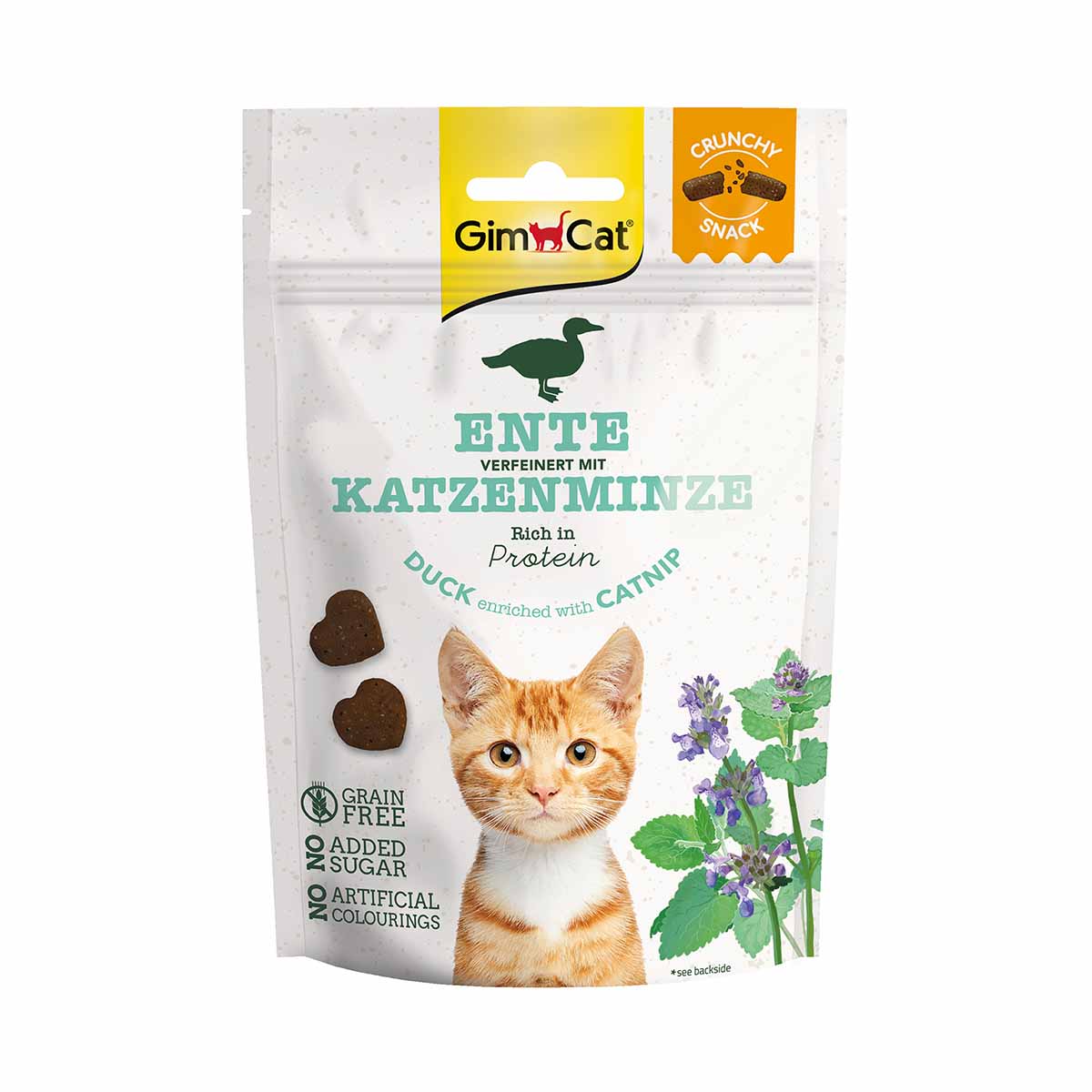 GimCat Crunchy Snacks Ente mit Katzenminze