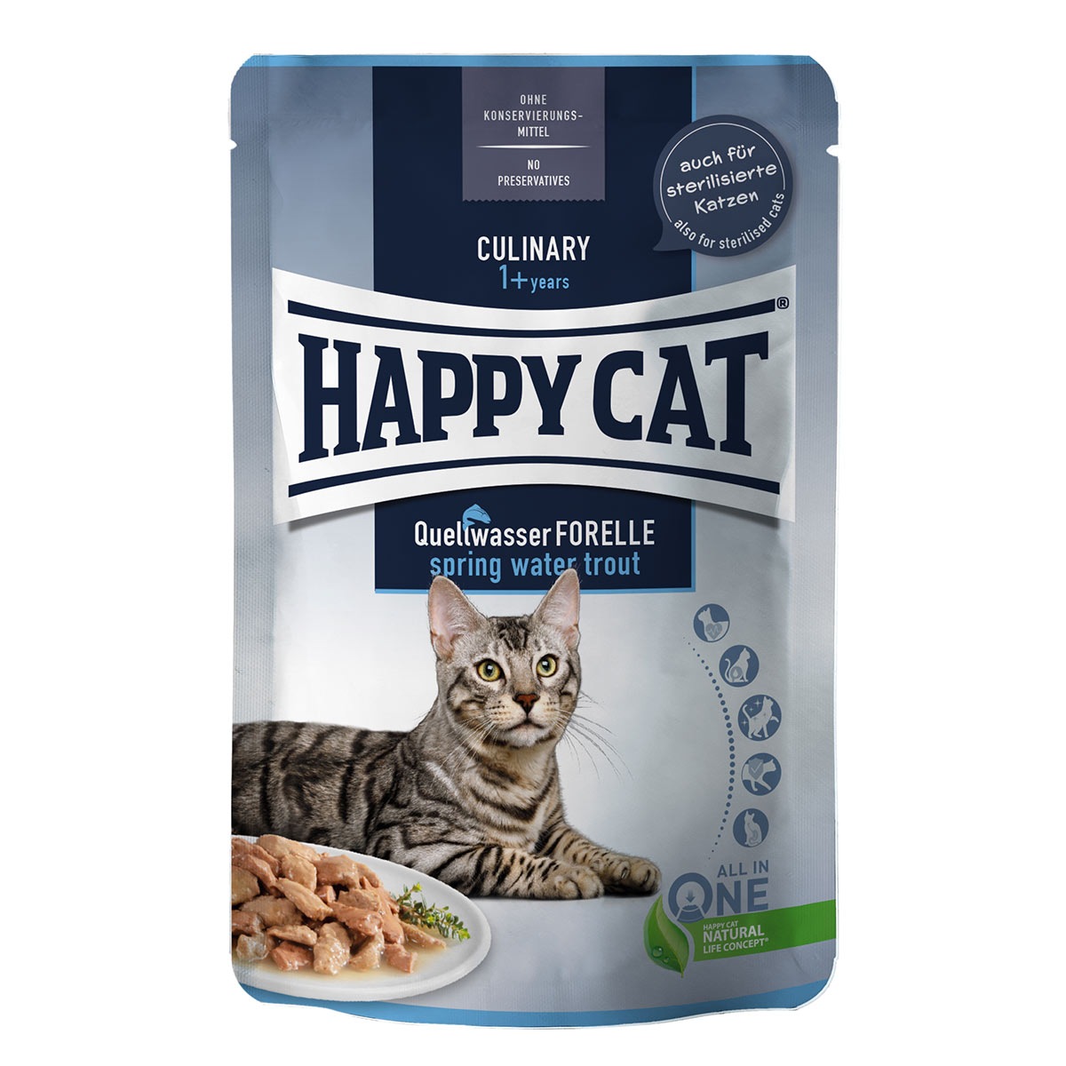 Happy Cat Culinary Meat in Sauce Quellwasser Forelle