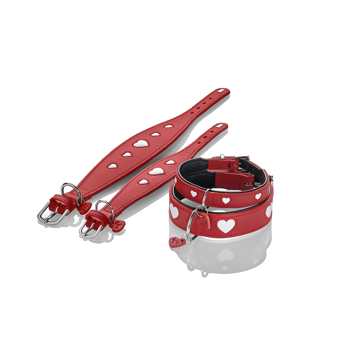 Hunter Halsband Love rot/schwarz