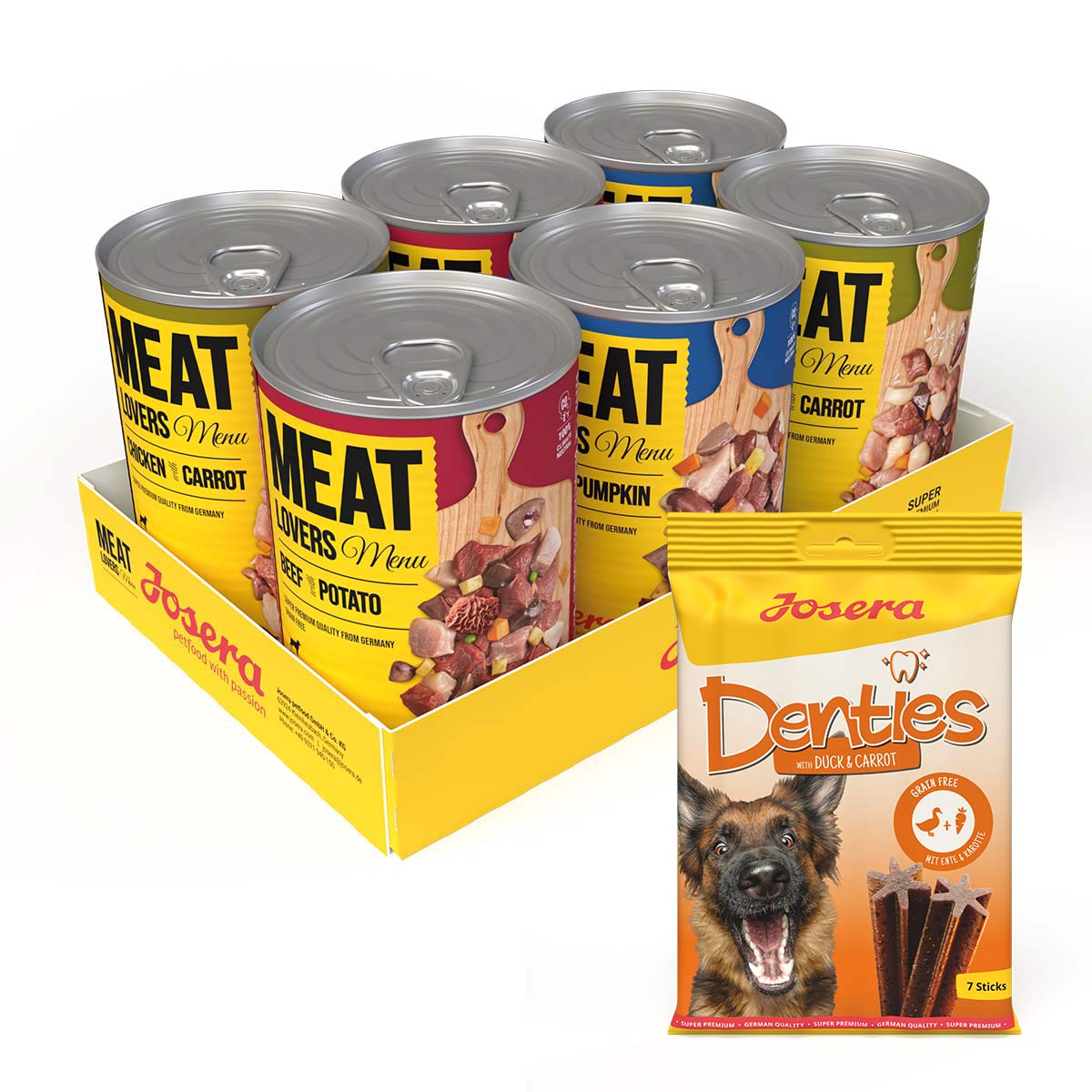 Josera Meatlovers Multipack 6x400g + gratis Denties Duck 180g