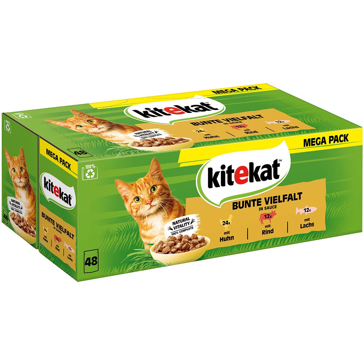 Kitekat Multipack Bunte Vielfalt in Sauce 48x85g