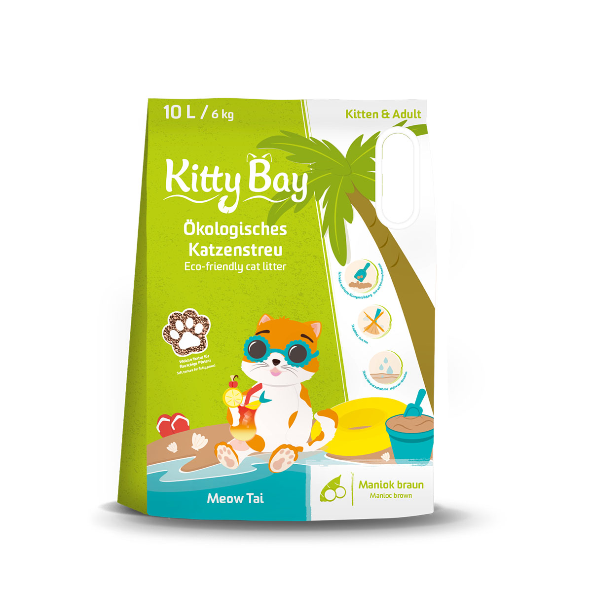 KittyBay - Meow Tai - Maniokmehl braun 10L