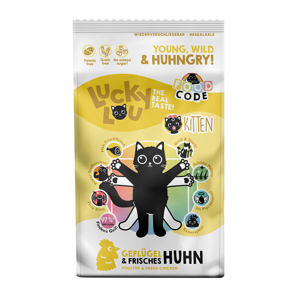 Lucky Lou Kitten Geflügel &amp; Huhn 1,7kg