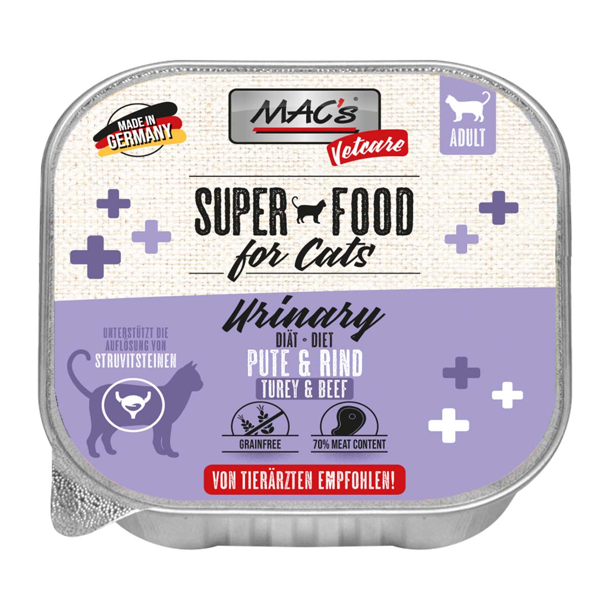 MAC's Cat Vetcare Pute und Rind Urinary