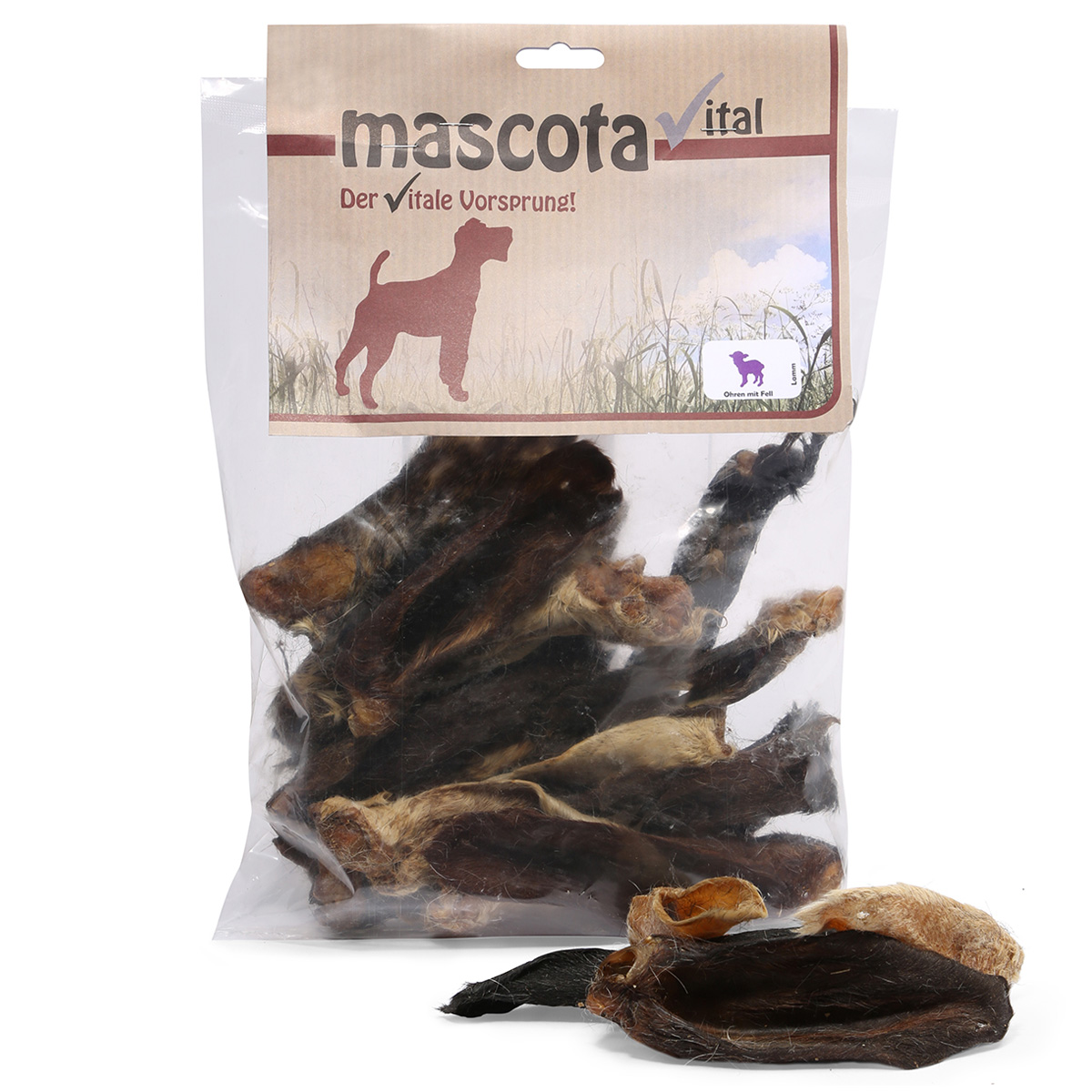 Mascota vital Lamm-Ohren mit Fell 250g