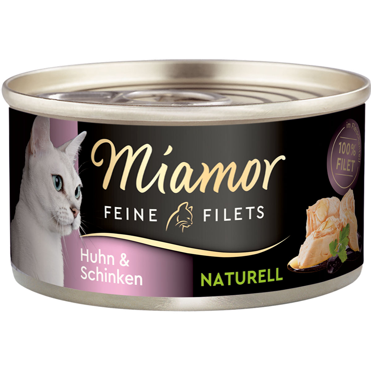 Miamor Feine Filets Naturelle Huhn und Schinken 80g Dose