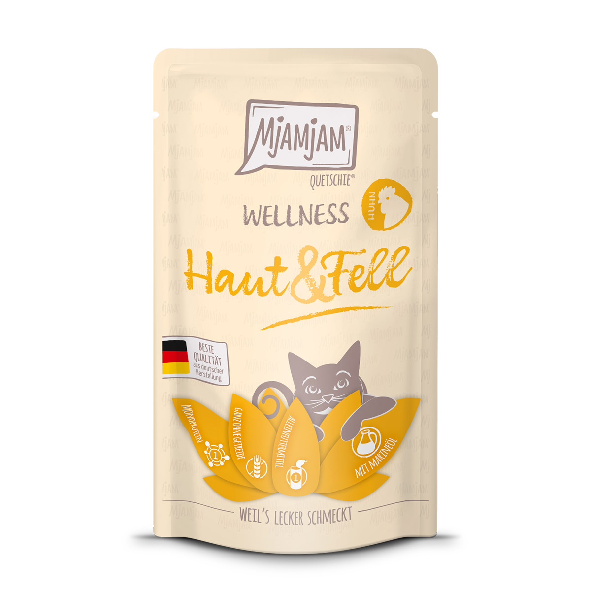 MjAMjAM Quetschie Wellness Haut &amp; Fell Huhn