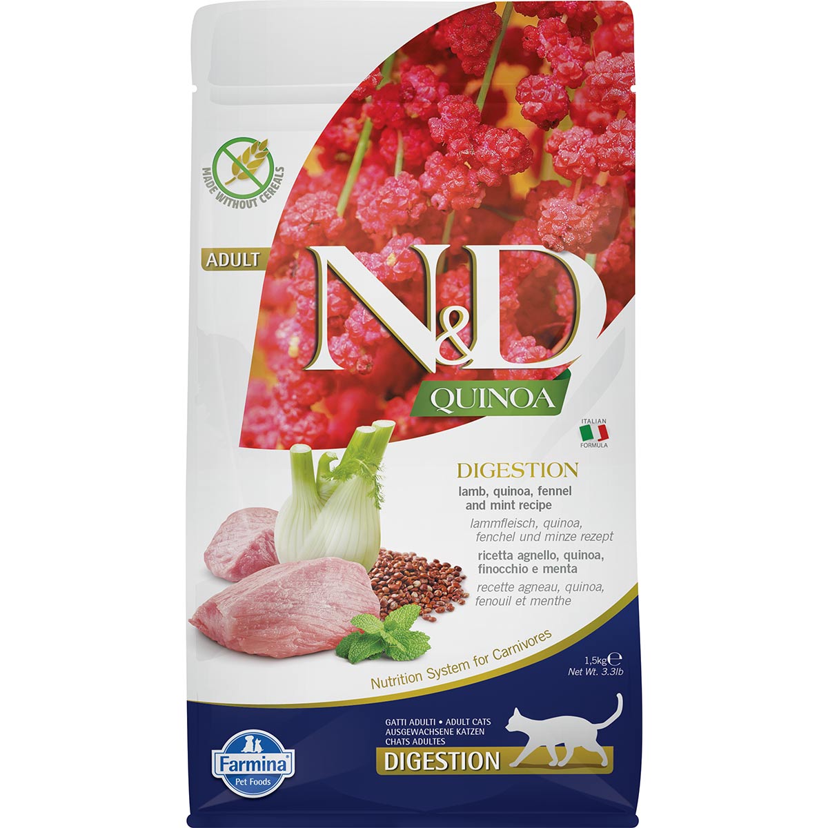 N&amp;D Cat Quinoa Digestion Lamb