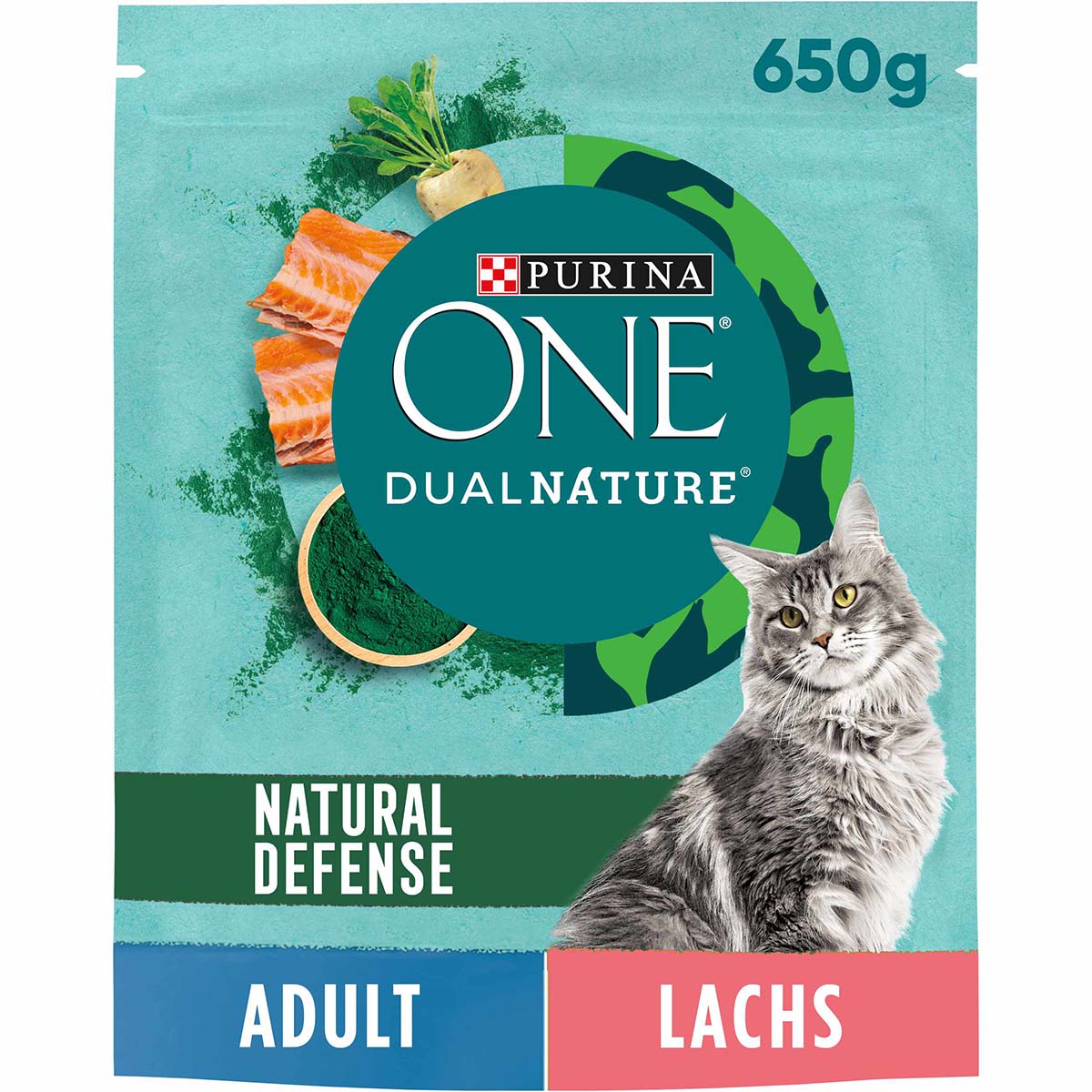 PURINA ONE Dual Nature Lachs mit Spirulina 650g