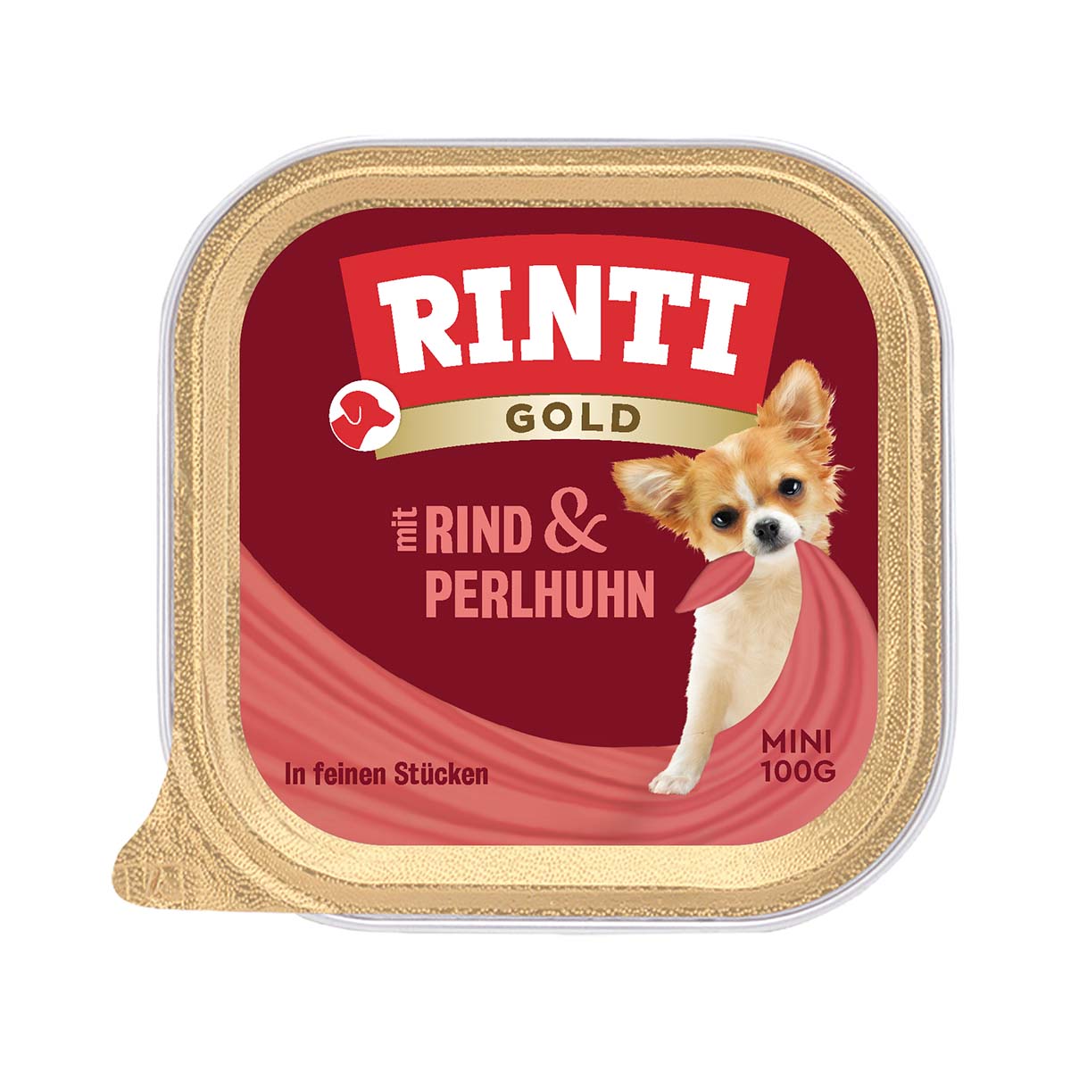 Rinti Gold Mini feine Stückchen von Rind &amp; Perlhuhn