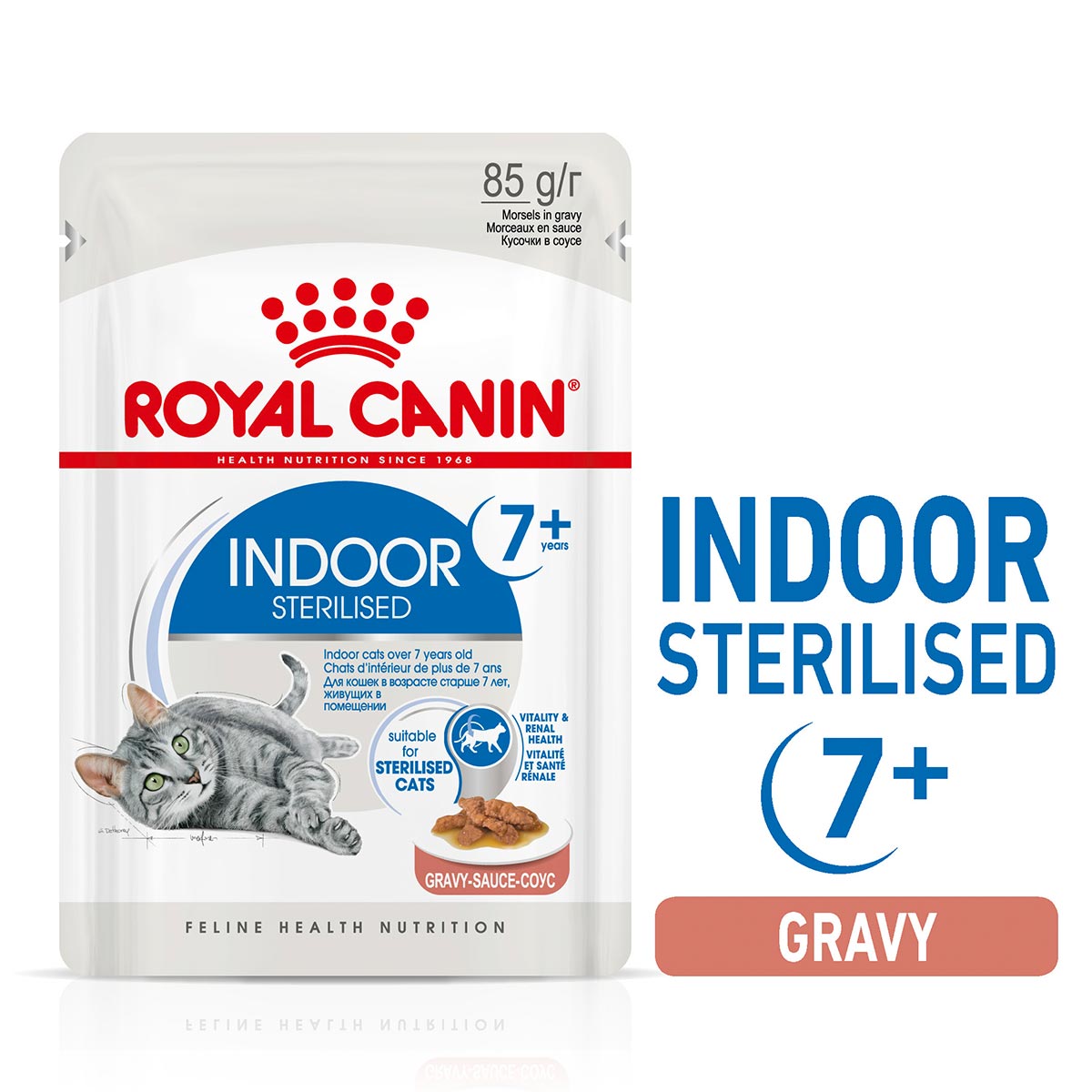 ROYAL CANIN INDOOR 7+ Sterilised in Soße Nassfutter für Wohnungskatzen ab 7 Jahren