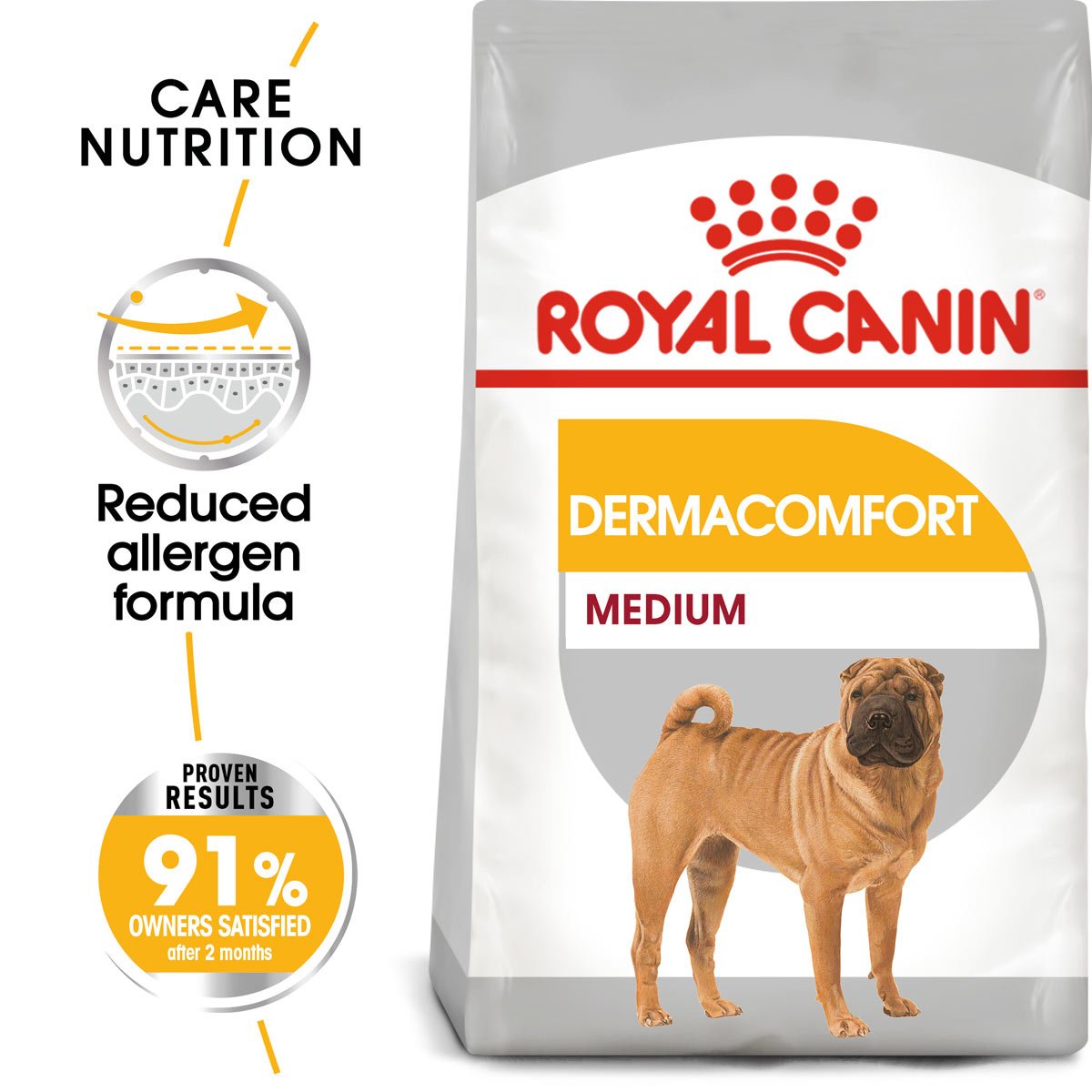 ROYAL CANIN DERMACOMFORT MEDIUM Trockenfutter für mittelgroße Hunde mit empfindlicher Haut