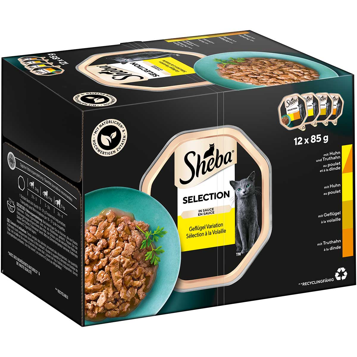 Sheba Multipack Selection in Sauce Geflügel Variation 12x85g