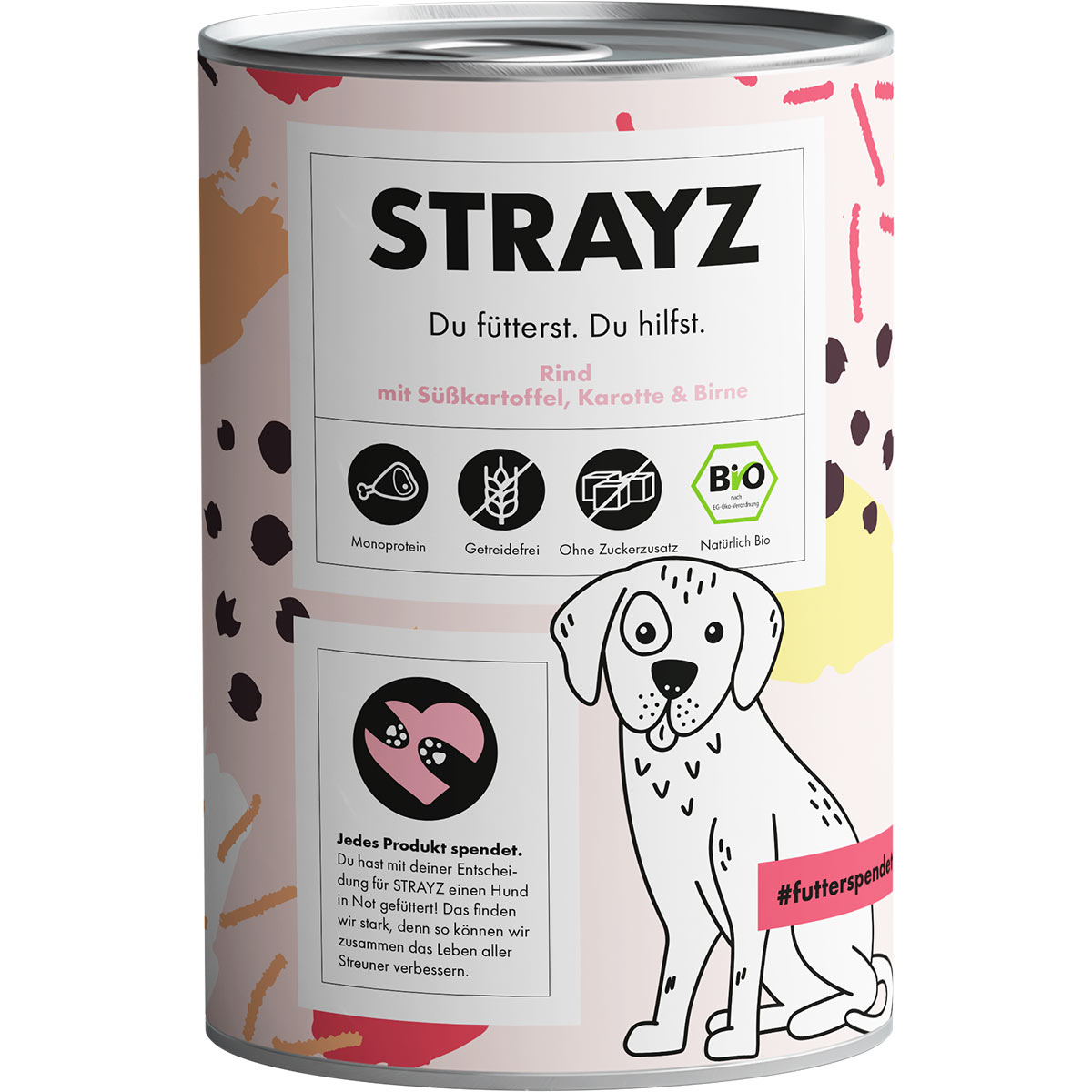 STRAYZ BIO Rind mit Süßkartoffel Karotte &amp; Birne