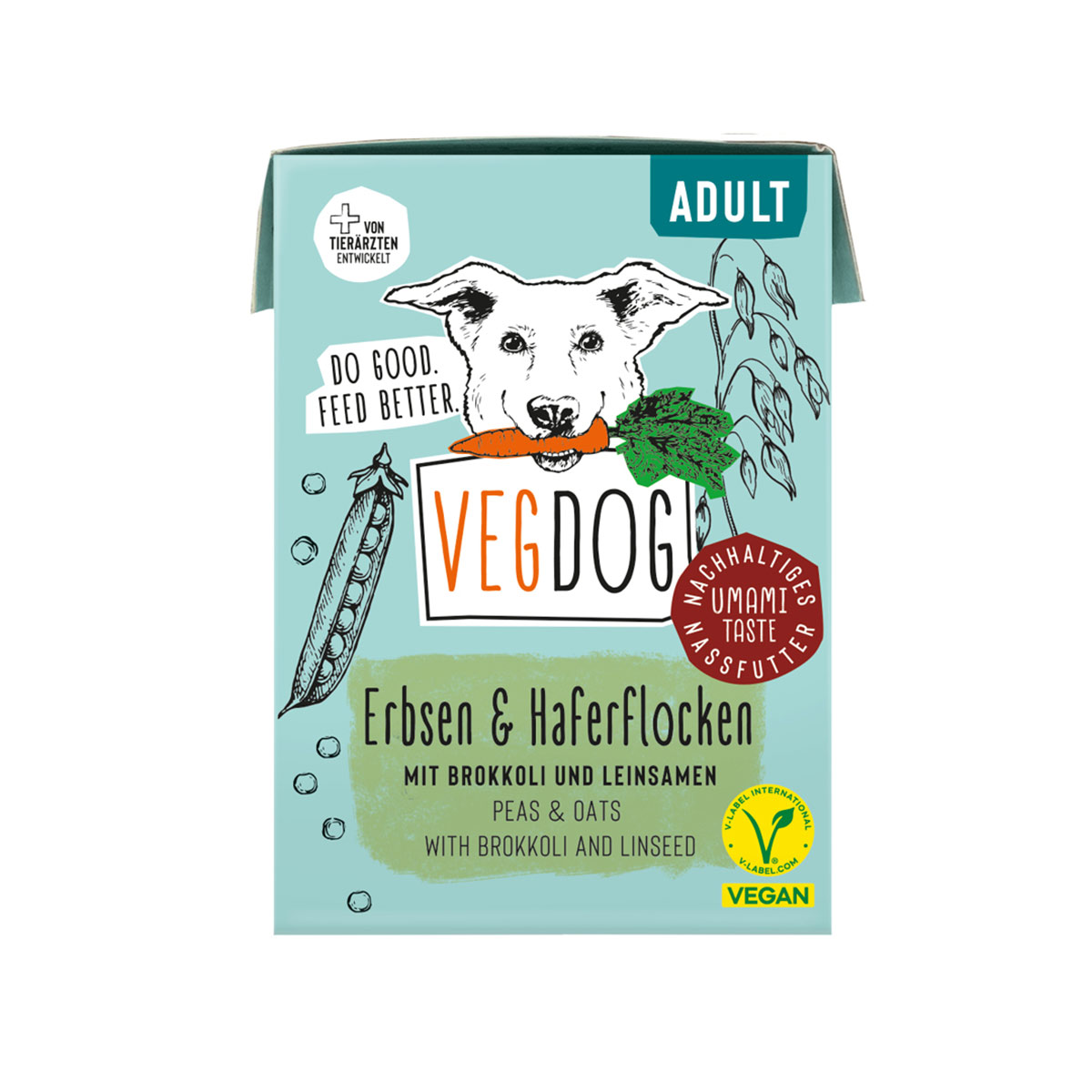 VEGDOG Adult Erbsen &amp; Haferflocken im Tetra Pak