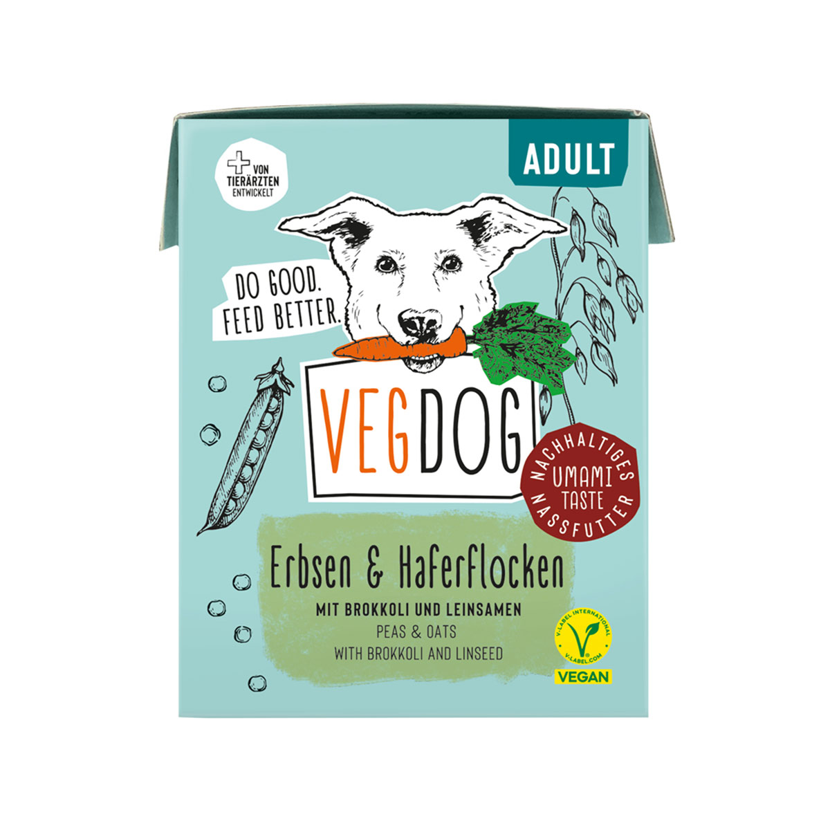 VEGDOG Adult Erbsen &amp; Haferflocken im Tetra Pak