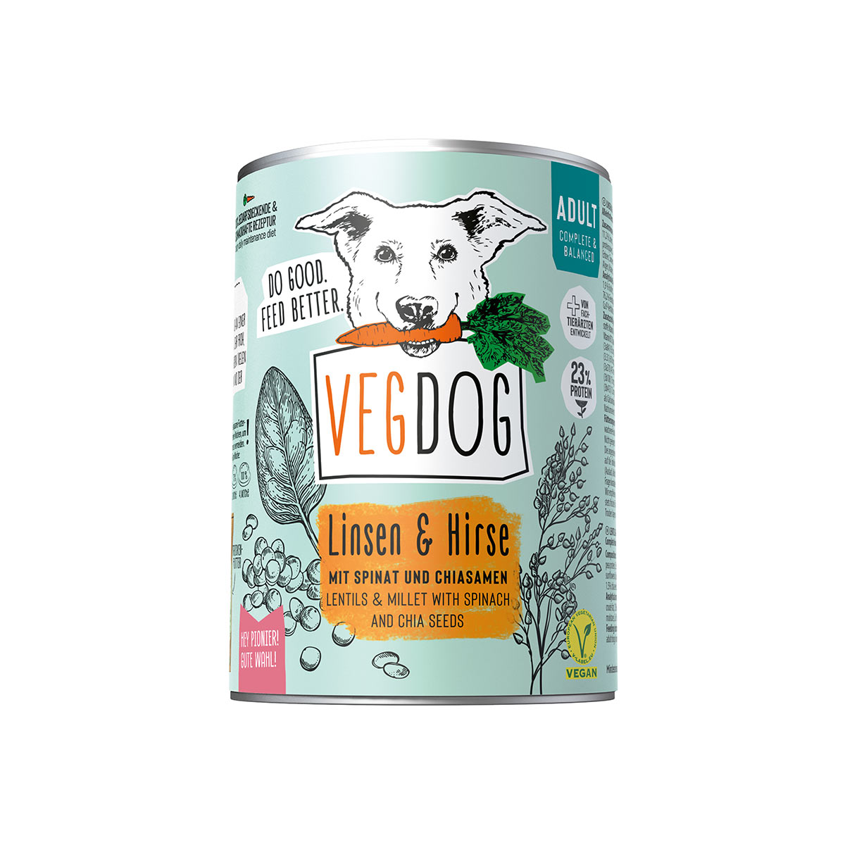 VEGDOG Adult Linsen &amp; Hirse