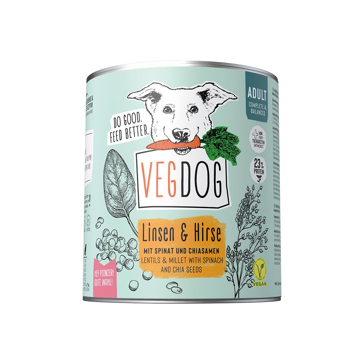 VEGDOG Adult Linsen &amp; Hirse