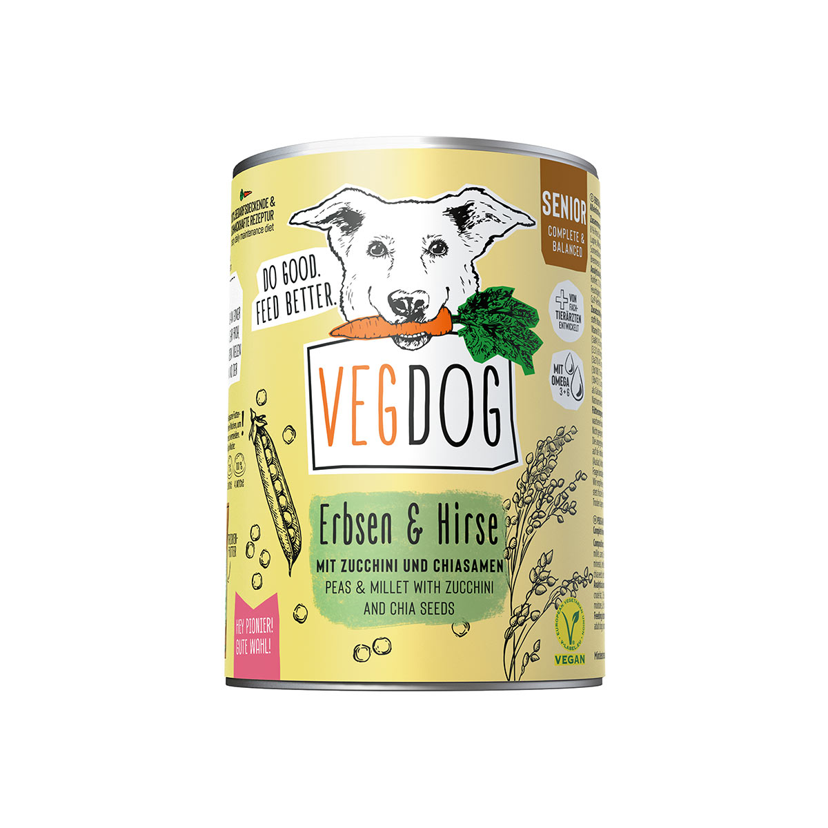 VEGDOG Senior Erbsen &amp; Hirse