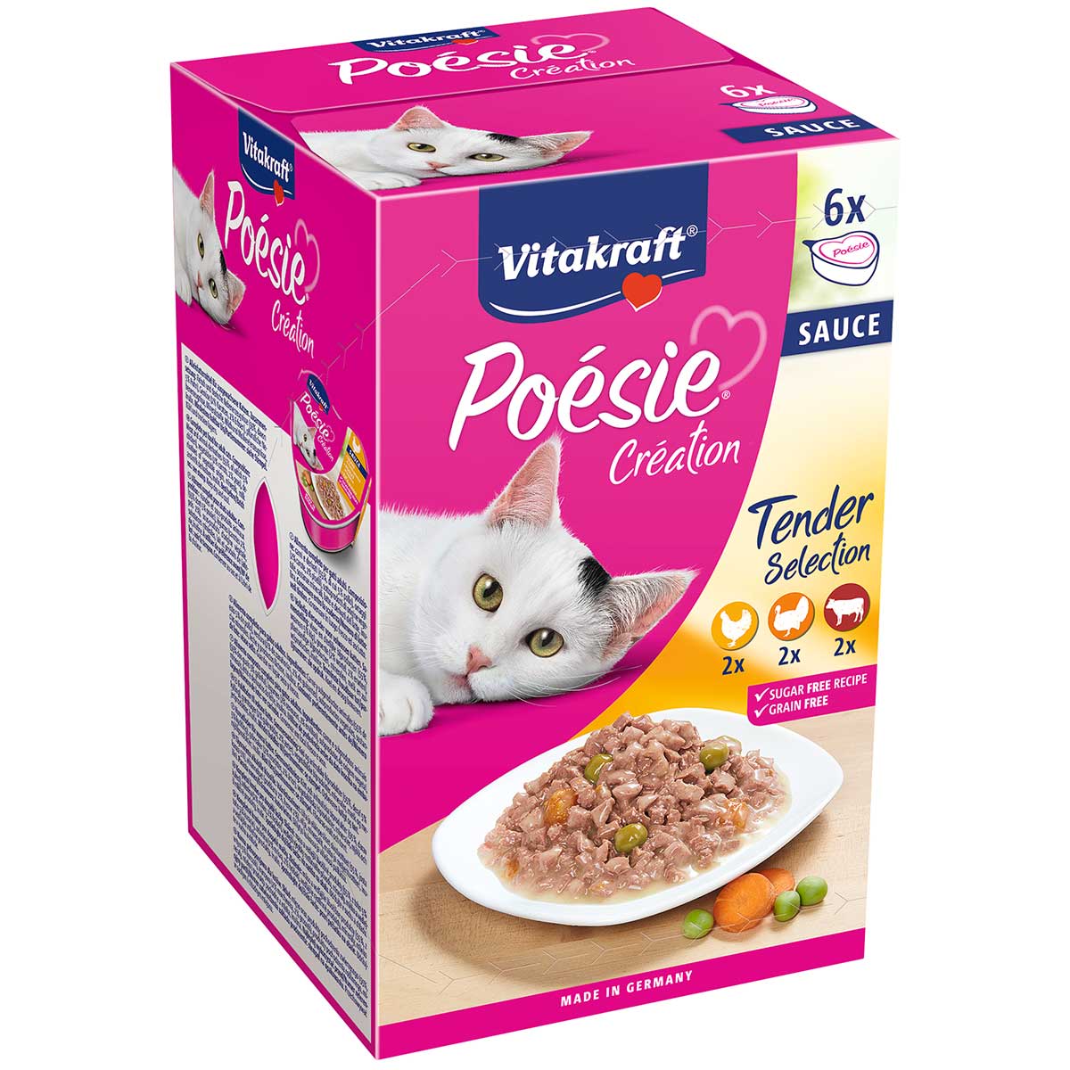 Vitakraft Poésie Multipack Herzschale Sauce 6x85g