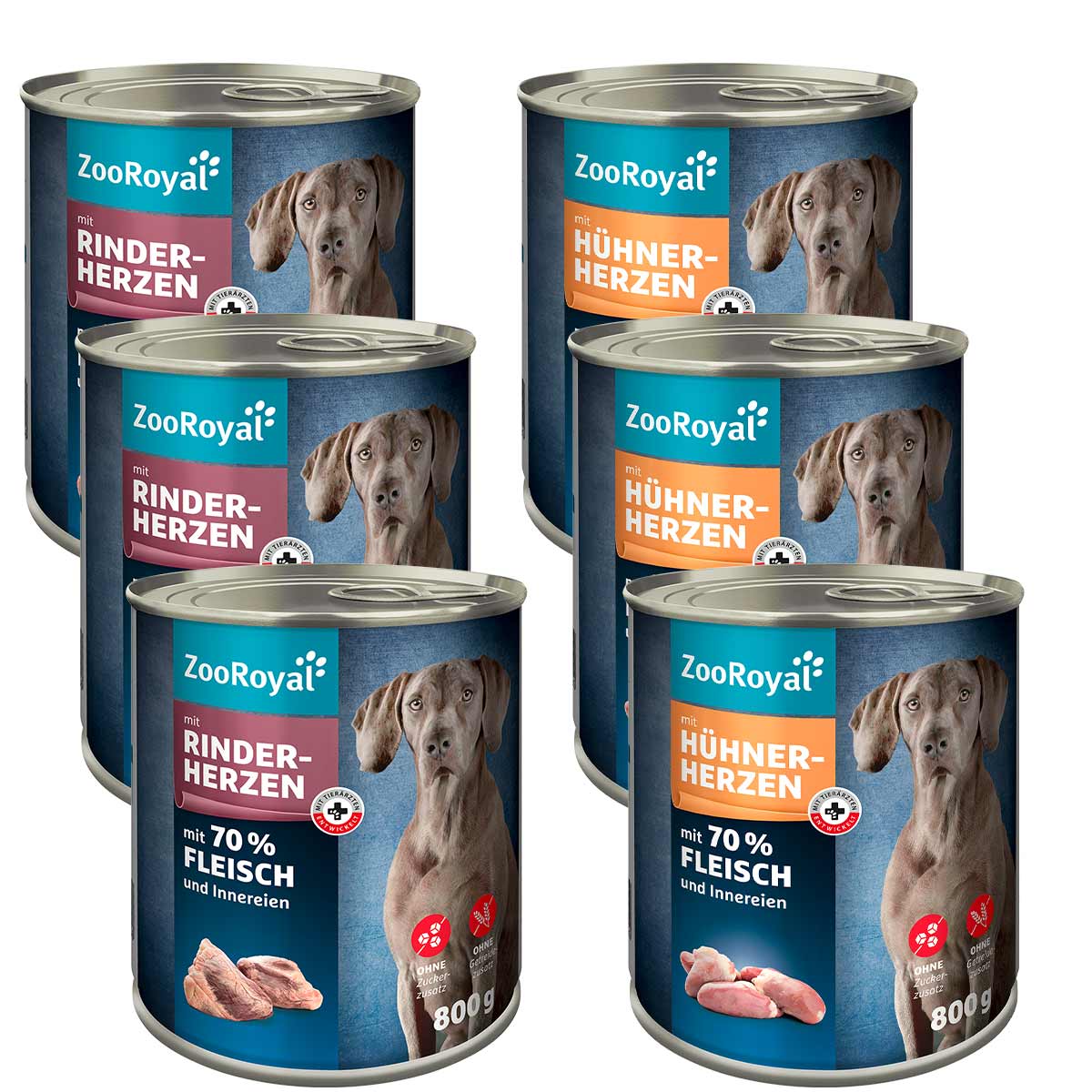 ZooRoyal Herzen Mixpaket 6x800g